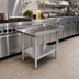 Thumbnail image #2 for Econo 12-Inch x 30-Inch Stainless Steel Equipment Stand with Galvanized Undershelf