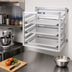 Thumbnail image #2 for Channel Manufacturing AWM-5 Wall-Mounted Aluminum Sheet Pan Rack for 5 Half-Size Pans