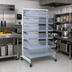 Thumbnail image #2 for Quantum Mobile Single-Sided Partition Wall Starter Unit with Baskets, 48 x 26 x 74 Inches