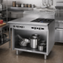 Thumbnail image #2 for Garland Cuisine Series 36-Inch Heavy Duty Natural Gas Combination Top Range with 2 Open Burners, 18-Inch Front-Fired Hot Top, and Open Cabinet Base