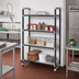 Thumbnail image #2 for Camshelving Elements XTRA Stationary Starter Unit, 4-Tier Solid Polymer Shelving, 21 x 48 x 84 Inches, Speckled Gray