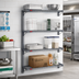 Thumbnail image #2 for Eagle Group Valu-Master 4-Tier Add-On Wire Shelving Unit, 48W x 21D x 74H, Pewter Gray Epoxy