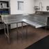 Thumbnail image #2 for Korner Clean Left L-Shaped Corner Dishtable, 10-Foot, 16-Gauge 304 Stainless Steel