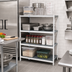 Thumbnail image #2 for Fermostock 4-Tier Polymer Corner Expansion Kit Shelving Unit, 66
