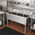 Thumbnail image #2 for John Boos B Series 3-Compartment Floor Model Stainless Steel Sink, 53-1/8 x 25-1/2 Inches, 14-Inch Deep Bowls