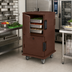 Thumbnail image #3 for Cambro Ultra Camcart® Double-Compartment Non-Electric Front-Loading Insulated Food Pan Carrier with Heavy-Duty Casters for Full-Size GN Pans, Dark Brown
