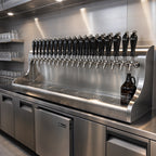Thumbnail image #2 for Perlick Corporation 4076DN16 16-Faucet Glycol-Cooled Wall-Mount Stainless Steel Draft Beer Dispensing Tower, Bottom Lead-Out