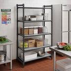 Thumbnail image #2 for Cambro Camshelving® Basics Plus CBU214284S4580 4-Tier Solid Polymer Stationary Starter Shelving, 21 x 42 x 84 Inches, Brushed Graphite