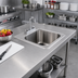 Thumbnail image #2 for Eagle Group Self-Rimming Drop-In Sink, 1 Compartment, 22 x 22 x 13-1/2 Inch Bowl, Includes 12-Inch Swivel Spout Faucet