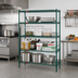 Thumbnail image #2 for Valu-Gard 4-Tier Starter Wire Shelving Unit, 72W x 24D x 74H, Green Epoxy