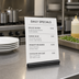 Thumbnail image #2 for American Metalcraft Black Stainless Steel Menu Card Holder, 4-1/8 Inch Long