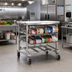 Thumbnail image #2 for New Age Mobile Counter-Height Can Storage Rack with Poly Top, 54 #10 or 72 #5 Can Capacity
