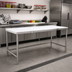 Thumbnail image #2 for Eagle Group 96-Inch Poly Top Cutting Table with Stainless Steel Tubular Base