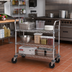 Thumbnail image #2 for Metro Super Erecta SP Heavy Duty 3-Shelf Utility Bus Cart, 60 x 24 x 39 Inches, Brite Zinc Finish
