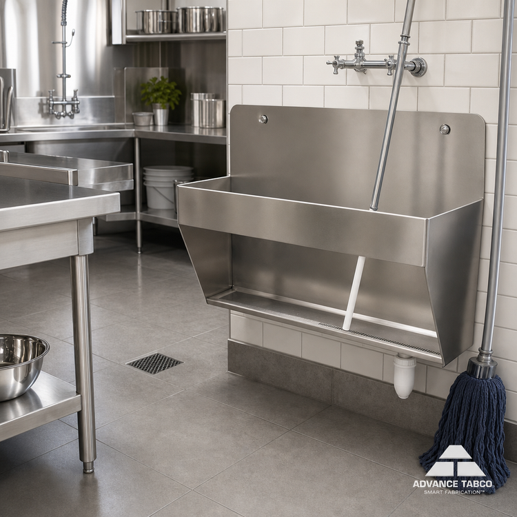 Product image #2 for Advance Tabco Stainless Steel Mop Drainage Tray
