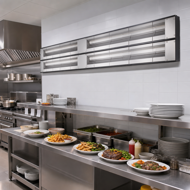 Product image #2 for Hatco Glo-Ray Max Watt Dual Infrared Strip Heater, 120-Inch, 6-Inch Spacing, Aluminum, Unlighted
