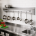 Thumbnail image #2 for Eagle Group Wall-Mount Stainless Steel Pot Rack Shelf with Removable Hooks, 72 x 18 Inches
