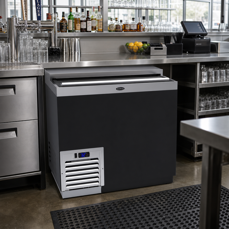 Product image #2 for Krowne MC36B 36-Inch Underbar Slide-Top Glass Froster with Self-Contained Refrigeration