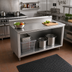 Thumbnail image #2 for John Boos 60-Inch x 24-Inch 14-Gauge 300-Series Stainless Steel Work Table with Open Front Cabinet Base and 5-Inch Backsplash