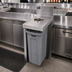 Thumbnail image #2 for Advance Tabco Prestige Supreme Underbar Trash Receptacle Cover for Slim Jim Trash Can, 12 x 25 x 19 Inches