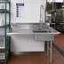 Thumbnail image #2 for Omcan USA 50-Inch Right-Hand Undercounter Soiled Dish Table with 20 x 20 x 8 Pre-Rinse Sink
