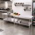Thumbnail image #2 for 84 Inch x 14 Inch Stainless Steel Work Table with Adjustable Undershelf