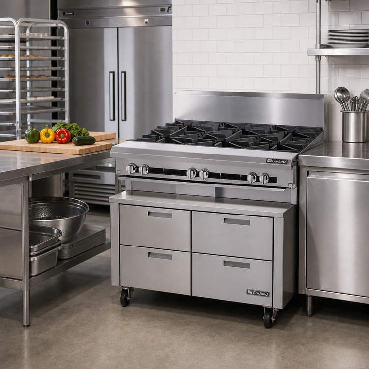 Product image #2 for Garland Polar Cuisine 54-Inch Two-Section Remote Freezer Base with Four 19-Inch Drawers
