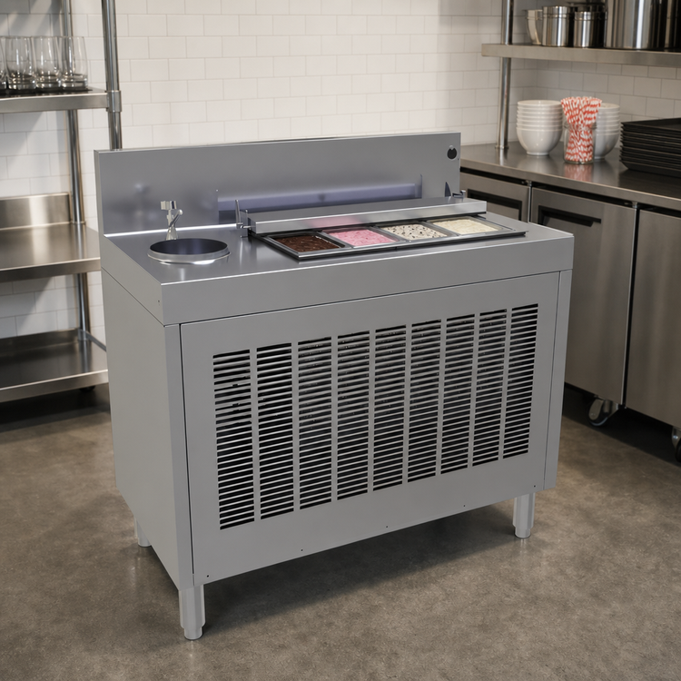 Product image #2 for Glastender 36-Inch Free-Standing Underbar Ice Cream Dipping Cabinet with Self-Contained Refrigeration