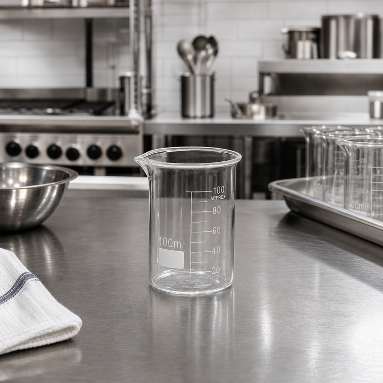 Product image #2 for Chemistry Collection 3-1/2 oz Glass Beer Beaker with Printed Capacities