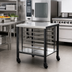 Thumbnail image #1 for Alto-Shaam Stainless Steel Equipment Stand with Casters, Lower Shelf, and Side Racks