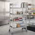 Thumbnail image #2 for Fermostock 4-Tier Mobile Shelving Unit with Removable Polymer Inserts, 31 x 18 x 71 Inches, Gray