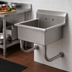 Thumbnail image #2 for Advance Tabco 27-Inch Wall-Mounted 14-Gauge 304 Stainless Steel Service Sink with 12-Inch Deep Bowl