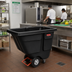 Thumbnail image #2 for Rubbermaid Commercial Products Rotational Molded Utility Duty Tilt Truck Trash Cart, 1/2 Cubic Yard, 450 lb Capacity, Black