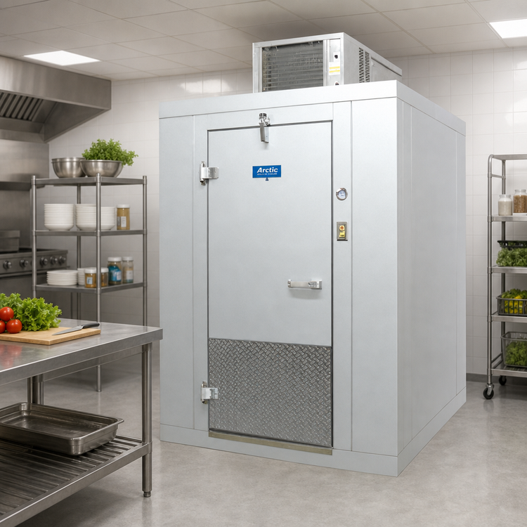Product image #2 for Arctic Industries Indoor Walk-In Cooler with Floor, 6 Ft x 8 Ft Class, Remote Pre-Assembled Refrigeration