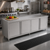 Thumbnail image #2 for John Boos 96 Inch x 30 Inch Cabinet Base Work Table with Hinged Doors, 16 Gauge Stainless Steel Top, and 1-1/2 Inch Rear Riser