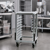 Thumbnail image #2 for New Age Mobile Aluminum Slicer/Mixer Stand with Pan Rack, 23.25 Inches Wide