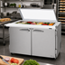 Thumbnail image #2 for Turbo Air PRO Series 48-1/4 Inch Two-Section Mega Top Sandwich/Salad Prep Table with Glass Lid
