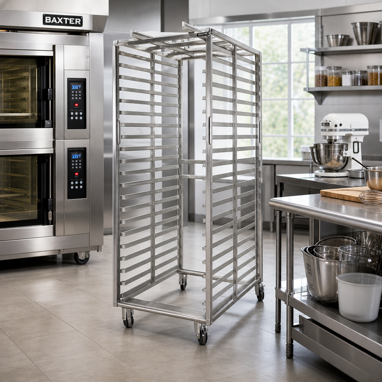 Product image #2 for Baxter Double Side-Load Stainless Steel Rack for Double Rack Oven, 10 Slides