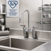 Thumbnail image #2 for T&S Brass Deck-Mount Mixing Faucet with 5-3/4 Inch Swivel Gooseneck and 4-Inch Adjustable Centers