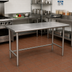Thumbnail image #2 for Advance Tabco Special Value Series 72-Inch x 24-Inch 16-Gauge 304 Stainless Steel Flat Top Work Table with Open Base