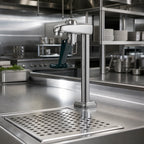 Thumbnail image #2 for Krowne 16-135L Deck-Mount Push-Back Glass Filler, 8-Inch Reach, Chrome-Plated Brass