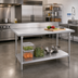 Thumbnail image #2 for Advance Tabco KSS-307 Stainless Steel Work Table with 5-Inch Backsplash and Adjustable Undershelf, 84 x 30 Inches