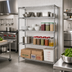 Thumbnail image #2 for Quantum 72 Inch W x 24 Inch D x 86 Inch H Chrome Wire Shelving Starter Kit, 4 Shelves