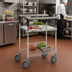 Thumbnail image #2 for Metro PrepMate MultiStation 48-Inch Mobile Prep Cart with Solid Galvanized Shelf and Brite Zinc Wire Shelf