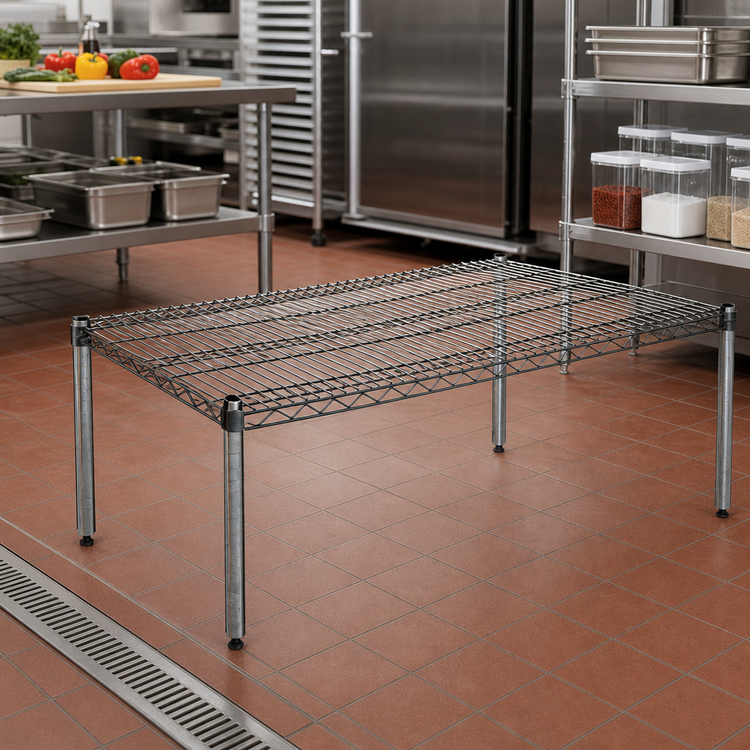 Product image #2 for EagleGard 30 Inch x 24 Inch Wire Dunnage Rack Platform with QuadTruss Design and 600 lb Capacity
