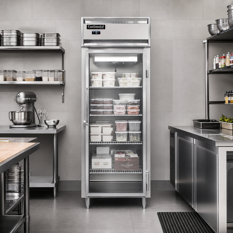 Product image #2 for Continental Refrigerator D1FENSAGD Designer Line One-Section Extra-Wide Reach-In Glass Door Freezer