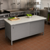 Thumbnail image #2 for John Boos Poly Top Enclosed Base Work Table with Sliding Door Cabinet Base, 60 x 30 Inches