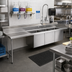 Thumbnail image #2 for Advance Tabco 3-Compartment 143-Inch Stainless Steel Dishtable with 20 x 20 x 14 Bowls and Left Drainboard