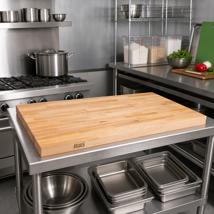 Product image #2 for John Boos 36" x 30" Edge Grain Laminated Northern Hard Rock Maple Work Table Top