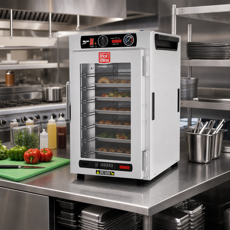 Product image #3 for Metro HotBlox Narrow 8-Pan Countertop Stackable Insulated Holding Cabinet with Clear Door